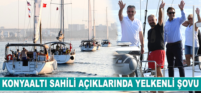 Yelkenliler, Konyaaltı Sahili açıklarında şov yaptı