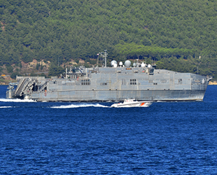 'USNS Yuma' isimli hızlı transfer gemisi, Çanakkale Boğazı'ndan geçti