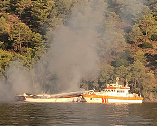 Fethiye'de 'Medsum' isimli gulette yangın çıktı: 1 ölü, 4 yaralı...