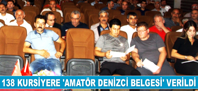 Yusufeli’nde 138 kursiyere ‘Amatör Denizci Belgesi’ verildi