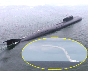 Rusya, denizaltı ile 350 kilometre mesafedeki hedefi vurdu