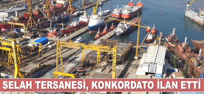 Selah Tersanesi, konkordato ilan etti