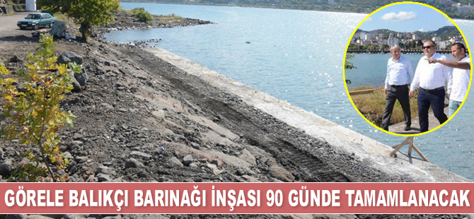 Görele Balıkçı Barınağı’nın inşası sürüyor