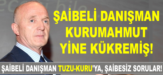 Şaibeli danışman Ali Kurumahmut'a, şaibesiz sorular!