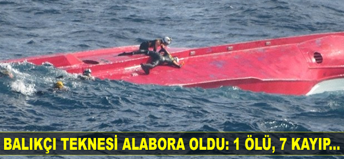 Japonya'da balıkçı teknesi alabora oldu: 1 ölü, 7 kayıp...