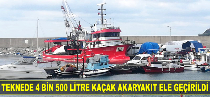 Balıkçı teknesinde 4 bin 500 litre kaçak akaryakıt ele geçirildi