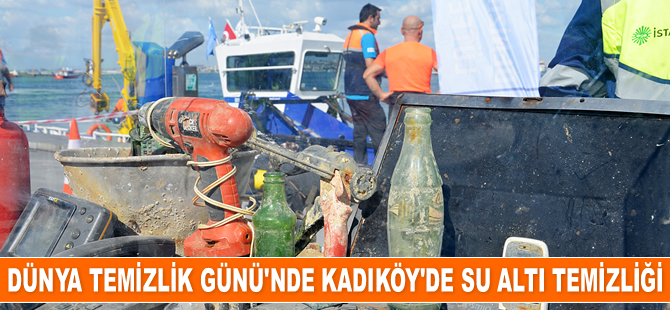 Dünya Temizlik Günü’nde Kadıköy İskelesi’nde su altı temizliği yapıldı
