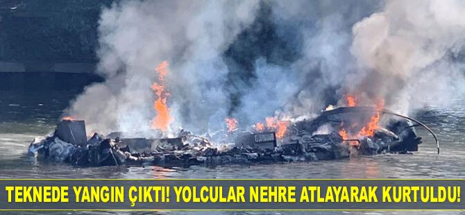 Thames Nehri’nde teknede yangın çıktı: Yolcular nehre atlayarak kurtuldu...