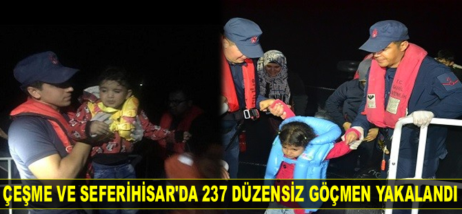 İzmir’de 237 düzensiz göçmen yakalandı