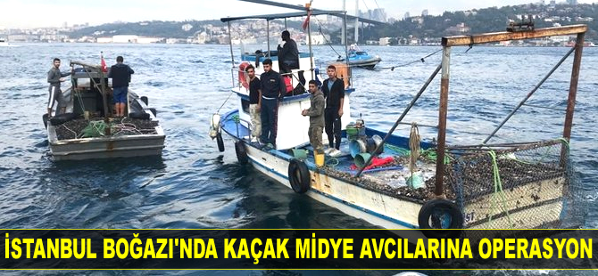 İstanbul Boğazı'nda kaçak midye avcılarına operasyon düzenlendi