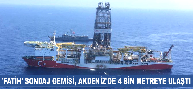 Fatih Sondaj Gemisi, Akdeniz’de 4 bin metreye ulaştı