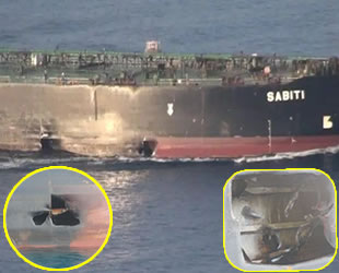 Saldırıya uğrayan ‘Sabiti’ isimli İran tankerinin yeni görüntüleri ortaya çıktı