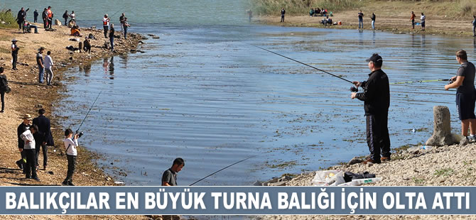 Büyükçekmece’de balıkçılar en büyük turna balığı için olta attı