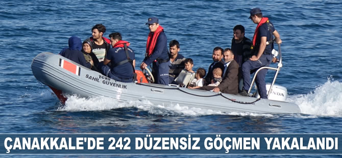 Çanakkale'de 242 düzensiz göçmen yakalandı