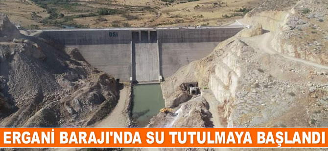 Ergani Barajı'nda su tutulmaya başlandı