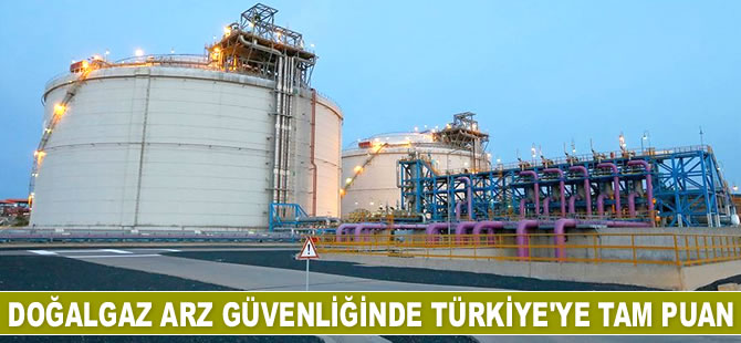 Türkiye, doğalgaz arz güvenliğinde 'tam puan' aldı