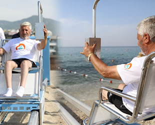 Alanya’da ‘Engelsiz Plaj Asansörü’ hayata geçirildi