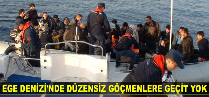 Çeşme'de 314 düzensiz göçmen yakalandı