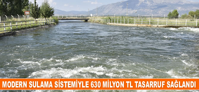 Denizli'de modern sulama sistemiyle 630 milyon TL tasarruf sağlandı
