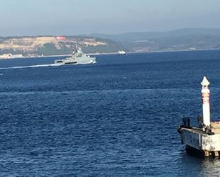 'Vasiliy Bikov' isimli Rus savaş gemisi, Çanakkale Boğazı'ndan geçti