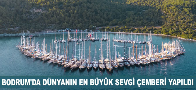 Bodrum'da dünyanın en büyük sevgi çemberi yapıldı