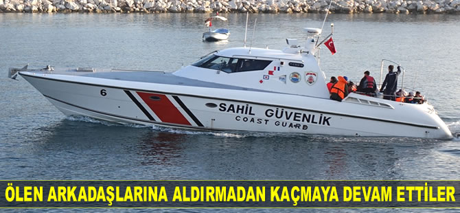 Çanakkale'de göçmenler, aynı botta ölen arkadaşlarına aldırmadan kaçmaya devam ettiler