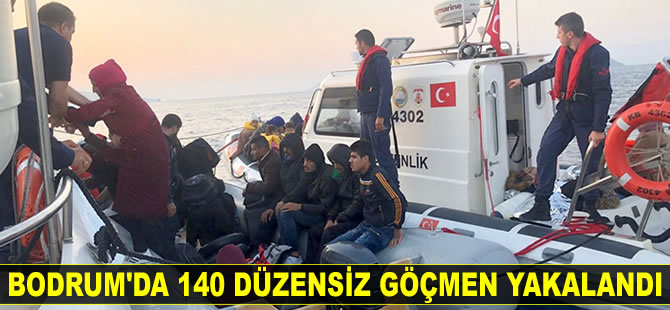 Bodrum’da 140 düzensiz göçmen yakalandı