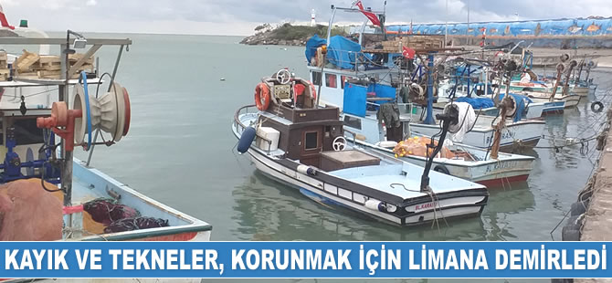 Kayık ve tekneler, korunmak için limana demirledi