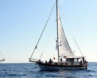 Turistler Bodrum guletleriyle maviliklere yelken açıyor