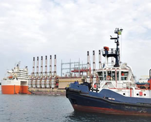‘Ayşegül Sultan’ yüzer elektrik gemisi, Dakar Limanı’na ulaştı