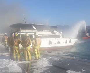 ‘Şehrazat 1’ isimli tur teknesinde yangın çıktı