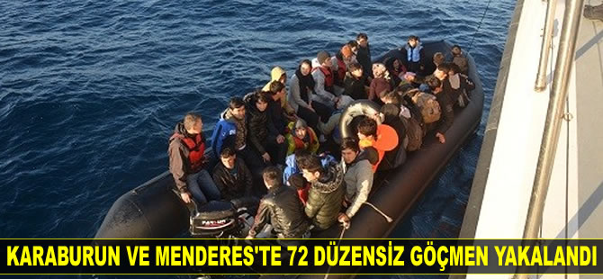 İzmir’de 72 kaçak göçmen yakalandı