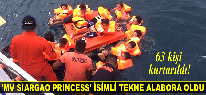 ‘MV Siargao Princess’ isimli tekne alabora oldu: 63 kişi kurtarıldı