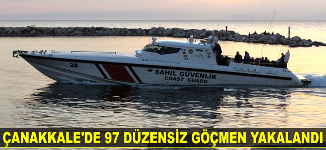 Çanakkale'de 97 düzensiz göçmen yakalandı
