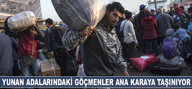 Yunan adalarındaki düzensiz göçmenler ana karaya taşınıyor