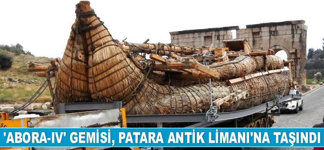 'Abora-IV' gemisi Patara Antik Limanı'na taşındı
