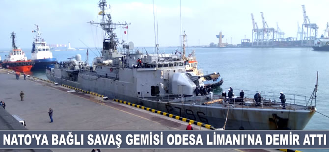 ‘Commandant Birot’ isimli savaş gemisi, Odesa Limanı’na demir attı
