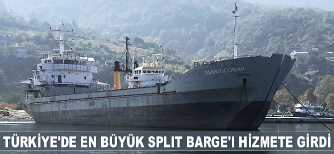 Türkiye’de en büyük split barge’ı 'MARITICON 101' hizmete girdi