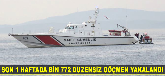Son 1 haftada bin 772 düzensiz göçmen yakalandı
