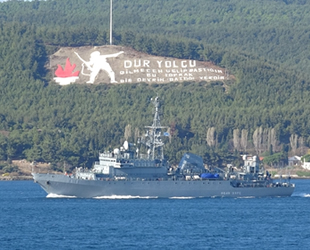 'Ivan Khurs' isimli Rus keşif gemisi, Çanakkale Boğazı’ndan geçti