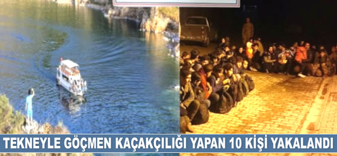 Van'da tekneyle düzensiz göçmen kaçakçılığı yapan 10 kişi yakalandı