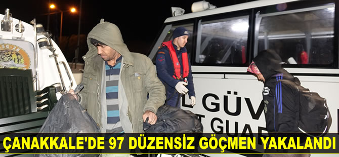 Çanakkale'de 97 düzensiz göçmen yakalandı