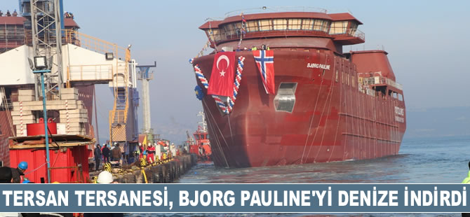 Tersan Tersanesi, ‘Bjorg Pauline’ isimli canlı balık taşıma gemisini suya indirdi