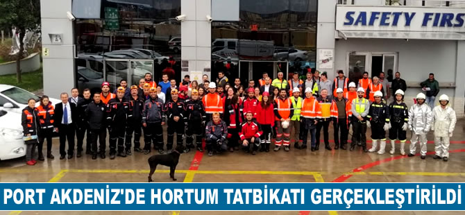 Port Akdeniz’de hortum tatbikatı gerçekleştirildi