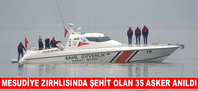 Mesudiye zırhlısında şehit olan 35 asker anıldı