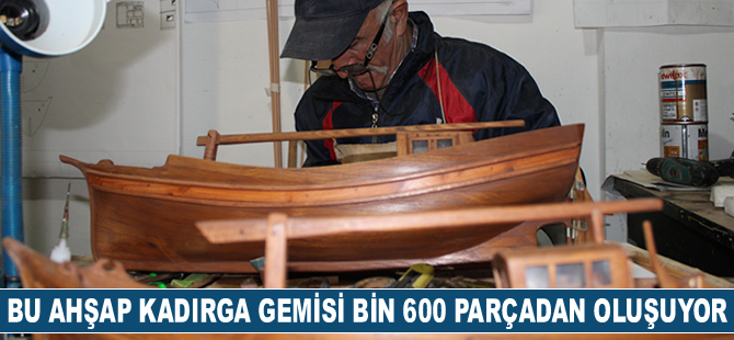 Metin Kurtoğlu, 1 metrelik ahşap kadırga gemi için 8 ay uğraştı