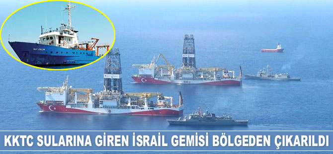 KKTC sularına giren ‘Bat-Galim’ isimli İsrail gemisi, bölgeden çıkarıldı