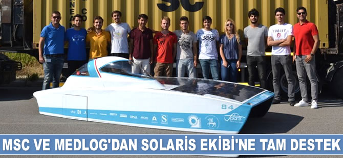 MSC ve Medlog, Solaris Güneş Arabaları Ekibi’ne tam destek verdi