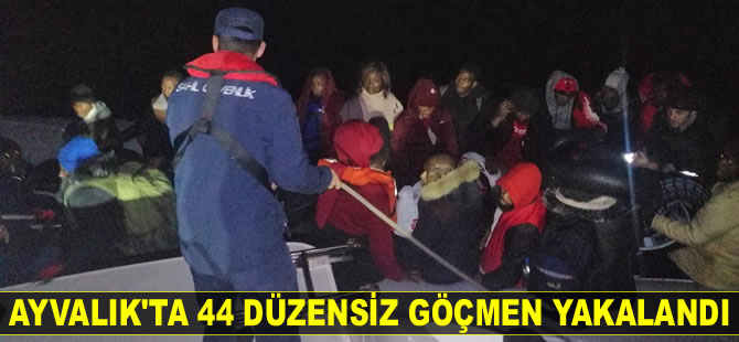 Ayvalık’ta 44 düzensiz göçmen yakalandı