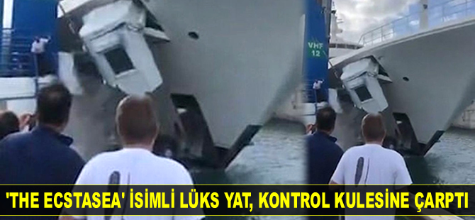 'The Ecstasea' isimli lüks yat, kontrol kulesine çarptı